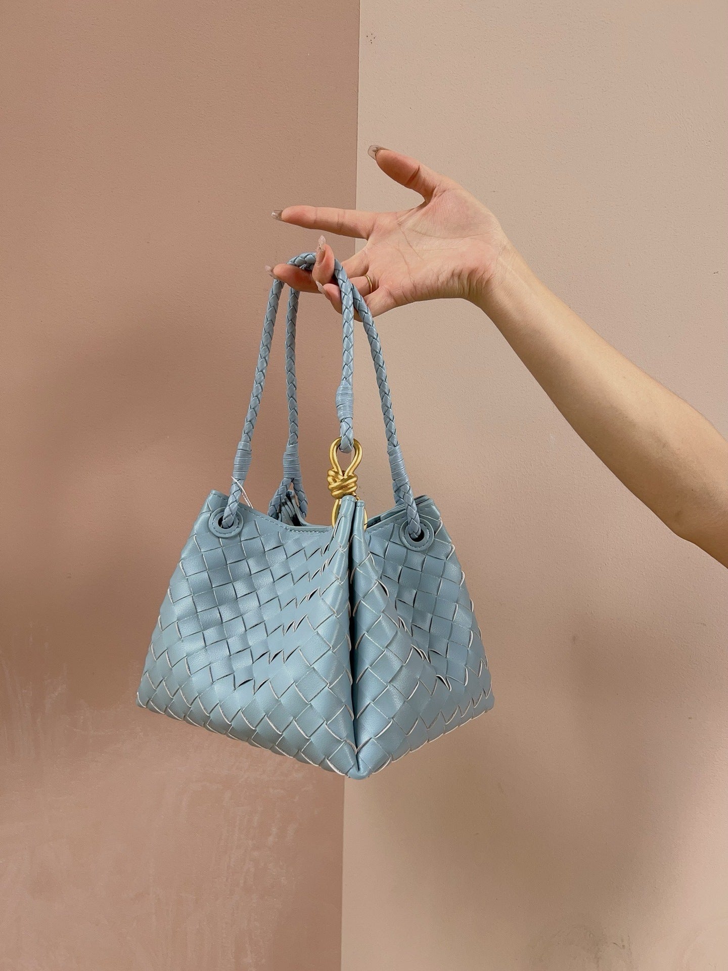 Women's Leather Weave Parachute High-grade Commuter Bags