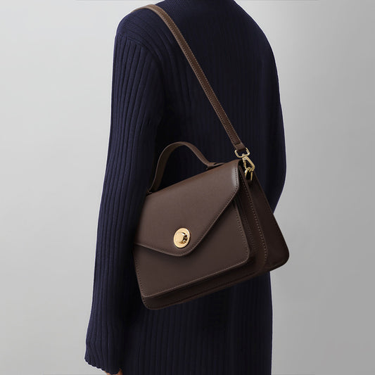 Women's Poor Genuine Leather Commuter High-grade Crossbody Bags