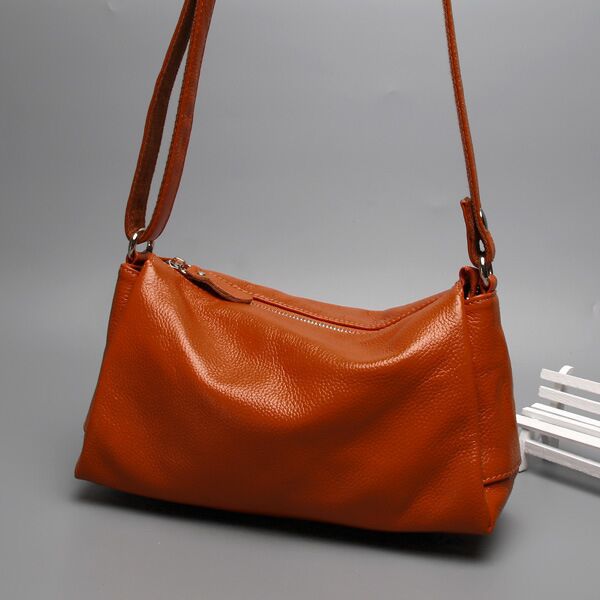 Women's Genuine Leather Simple First Layer Cowhide Shoulder Bags