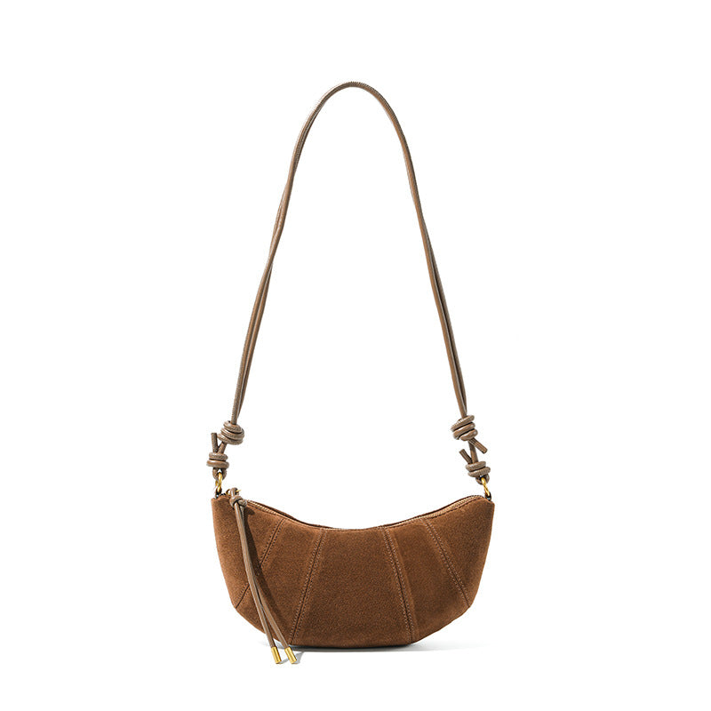 Commuter Portable Frosted Cowhide High-grade Design Sense Niche Crossbody Bags