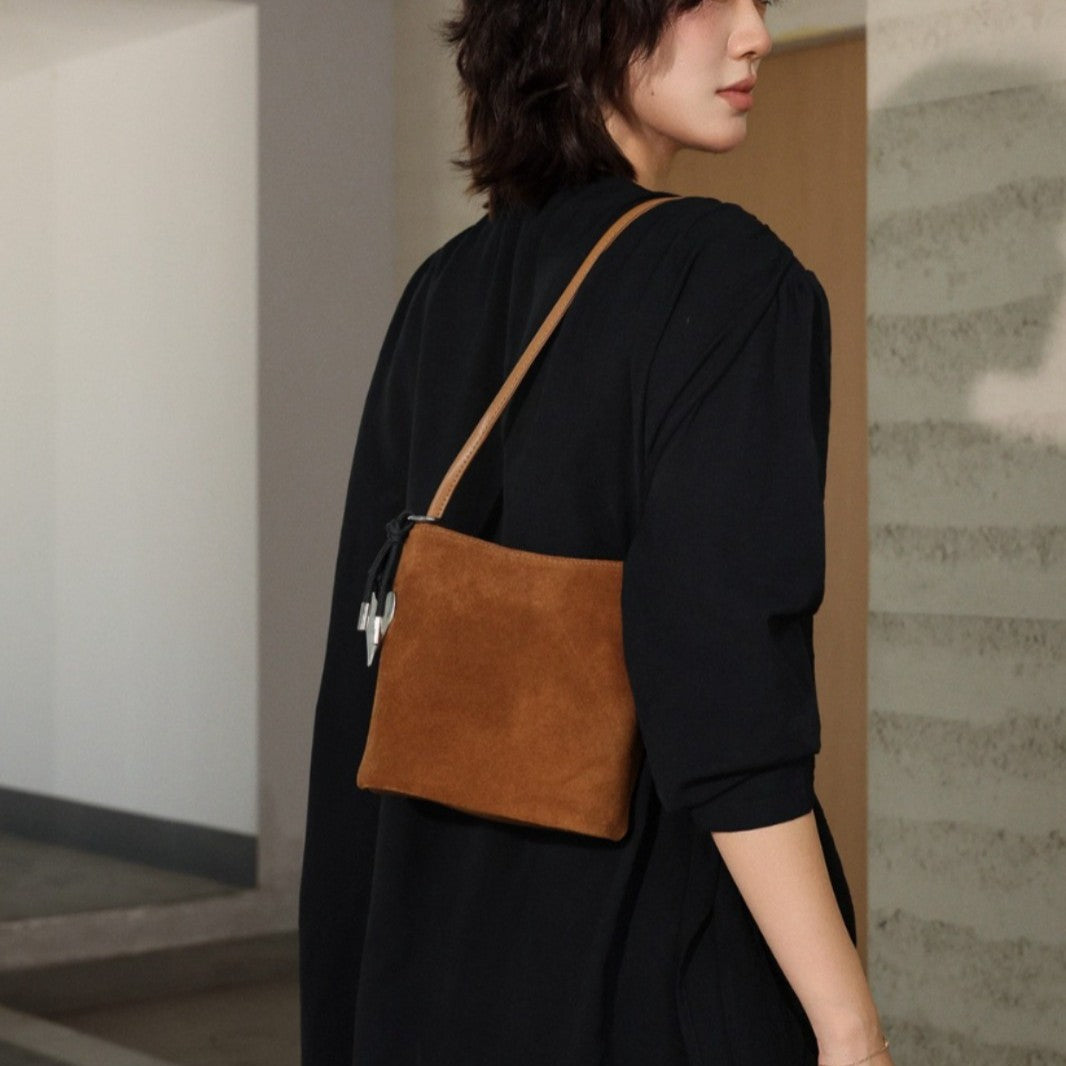 Women's Frosted Soft High-grade Retro Easy Matching Shoulder Bags