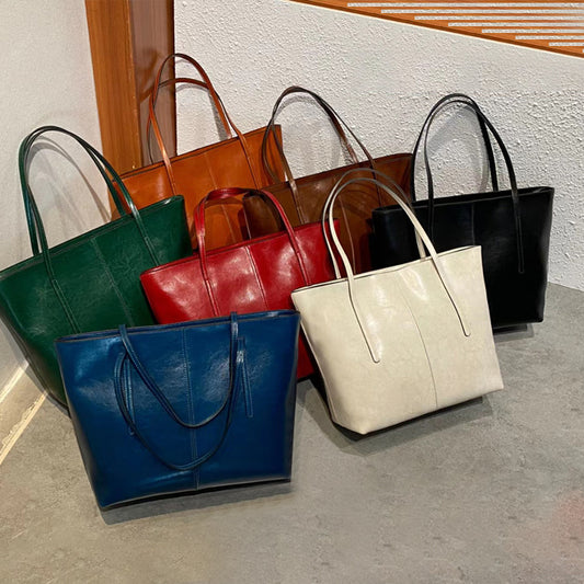 Women's Underarm Large Capacity Commuter Genuine Leather Crossbody Bags