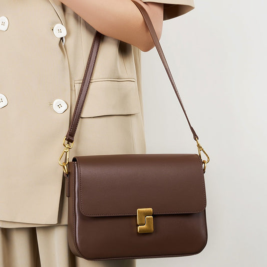 Women's Commuter Versatile Vintage Underarm Genuine Leather Crossbody Bags