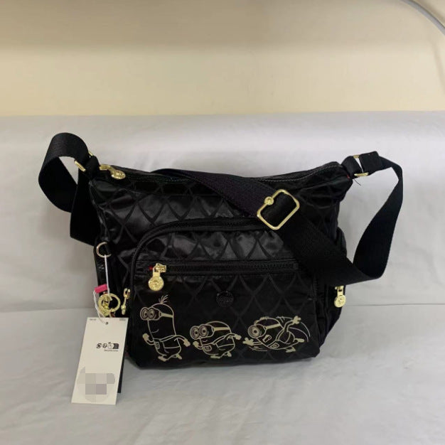 Spring Monkey Mesh Purple Series Nylon Crossbody Bags