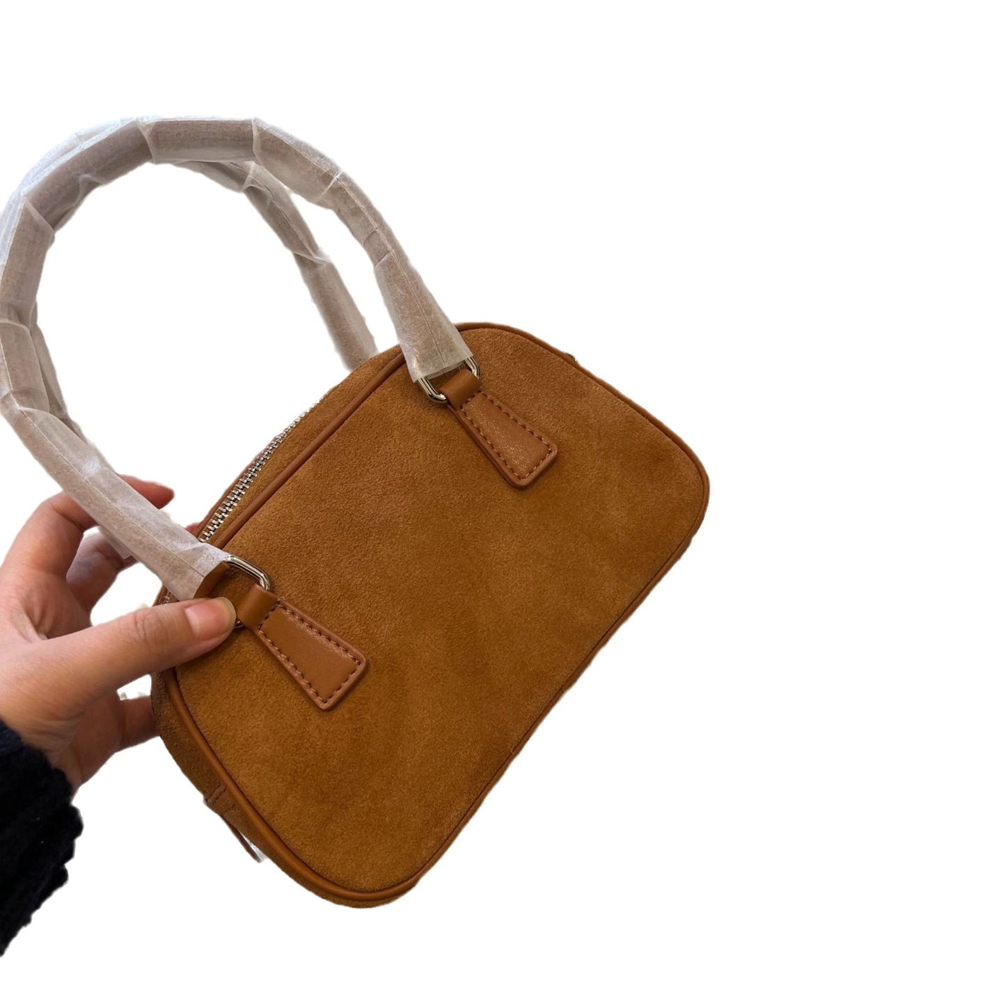 Women's Design Suede Cowhide Pillow Genuine Leather Handbags