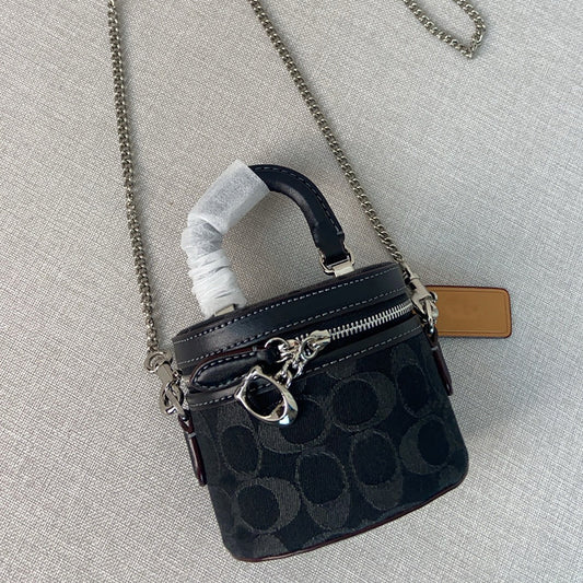 Denim Box Vintage Coated Presbyopic Chain Bags