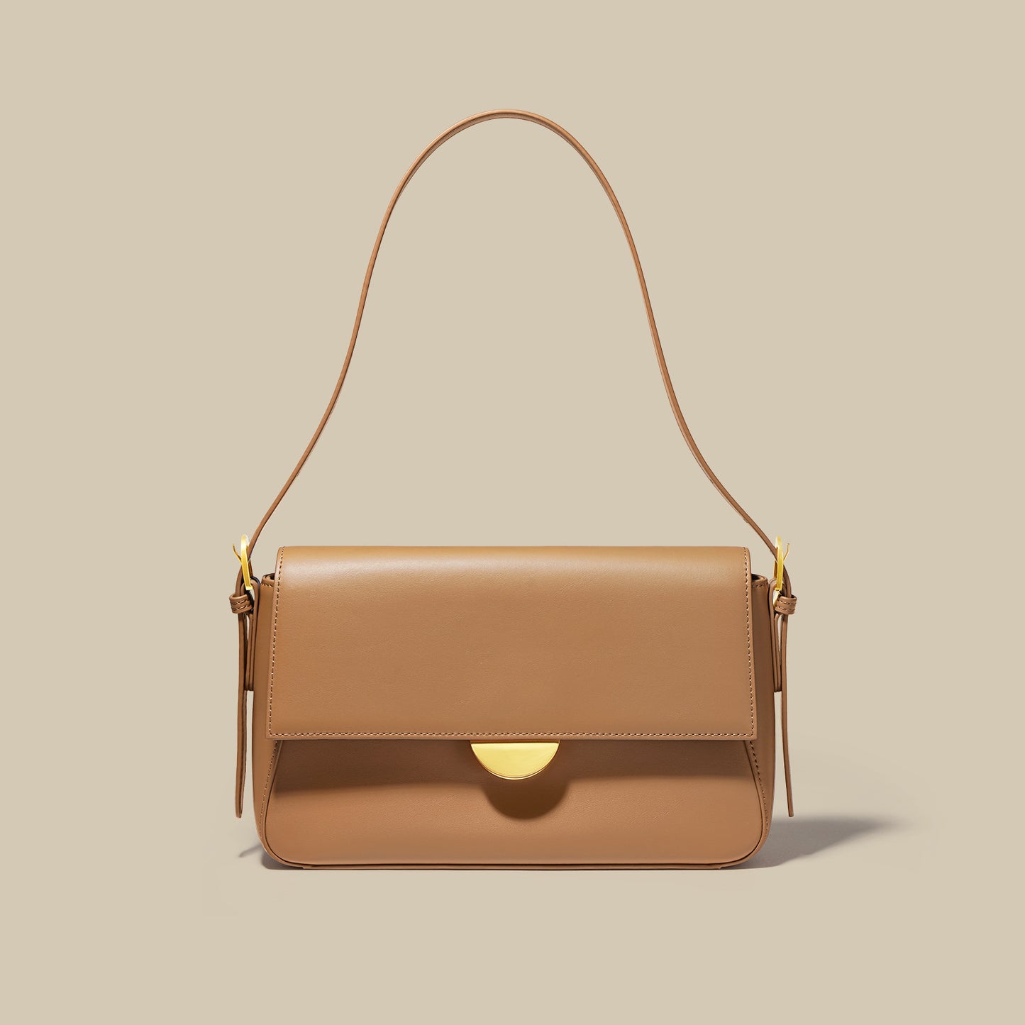 Women's Texture Underarm Fashion Retro Cowhide Design Versatile High Shoulder Bags