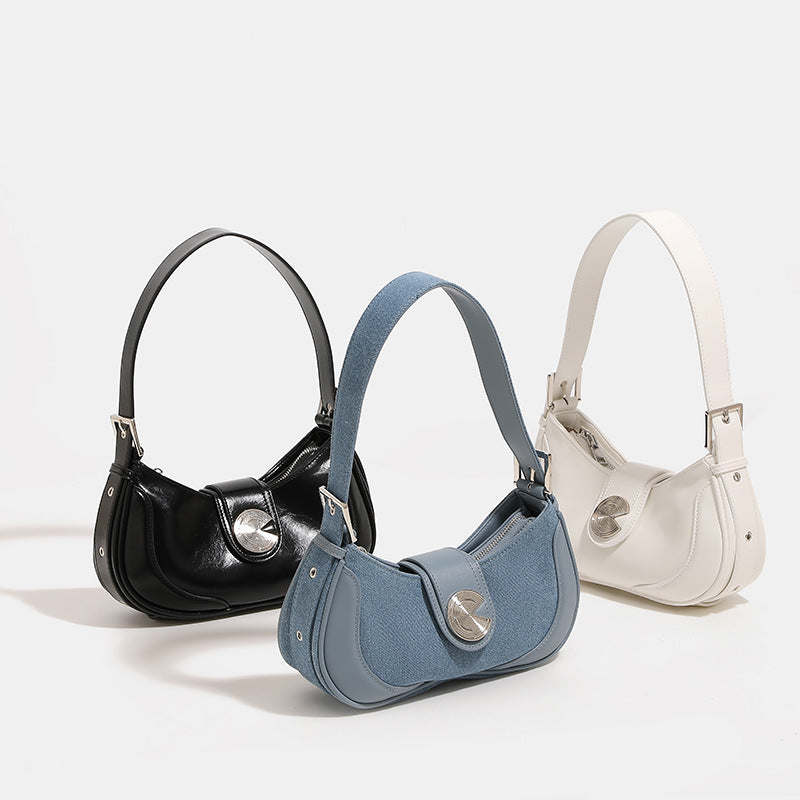 Women's Design Portable Underarm Jean High-grade Crossbody Bags