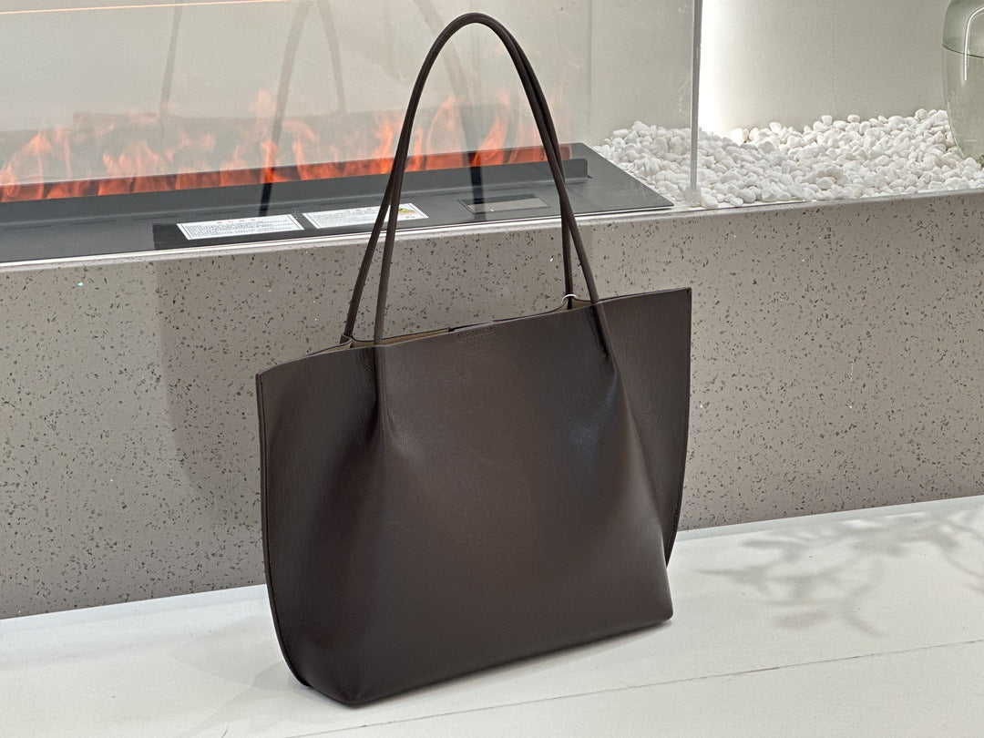 Simple Big Fashion Vegetable Tanned Soft Shoulder Bags