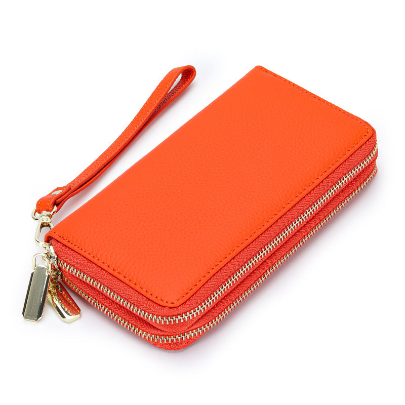 Women's Outside Leather Long Large Capacity Double Ladies Wallets