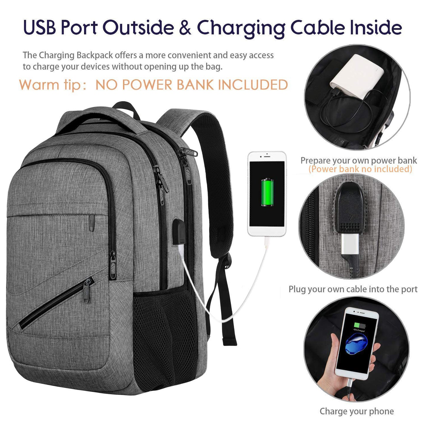 Men's Computer Large Capacity Business Notebook Backpacks