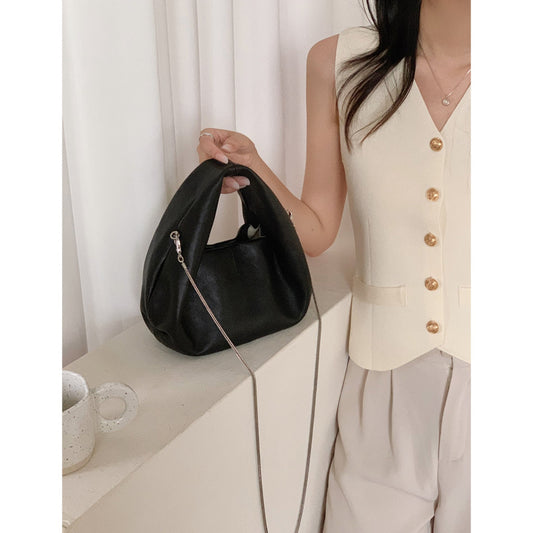 Women's Cloud Chain Genuine Leather Sier High Handbags