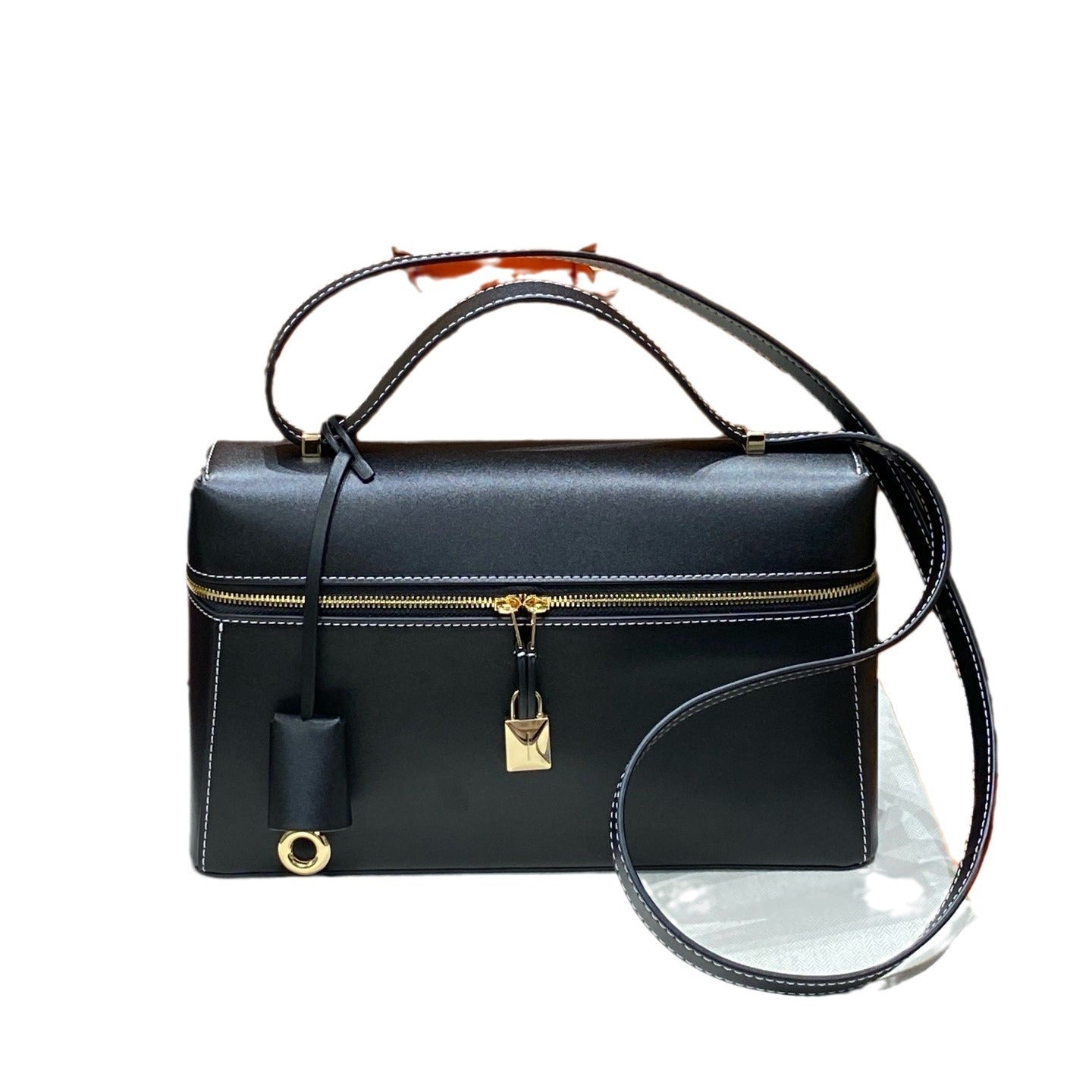 Women's Genuine Leather Lunch Box Large Clutch Armpit Bags