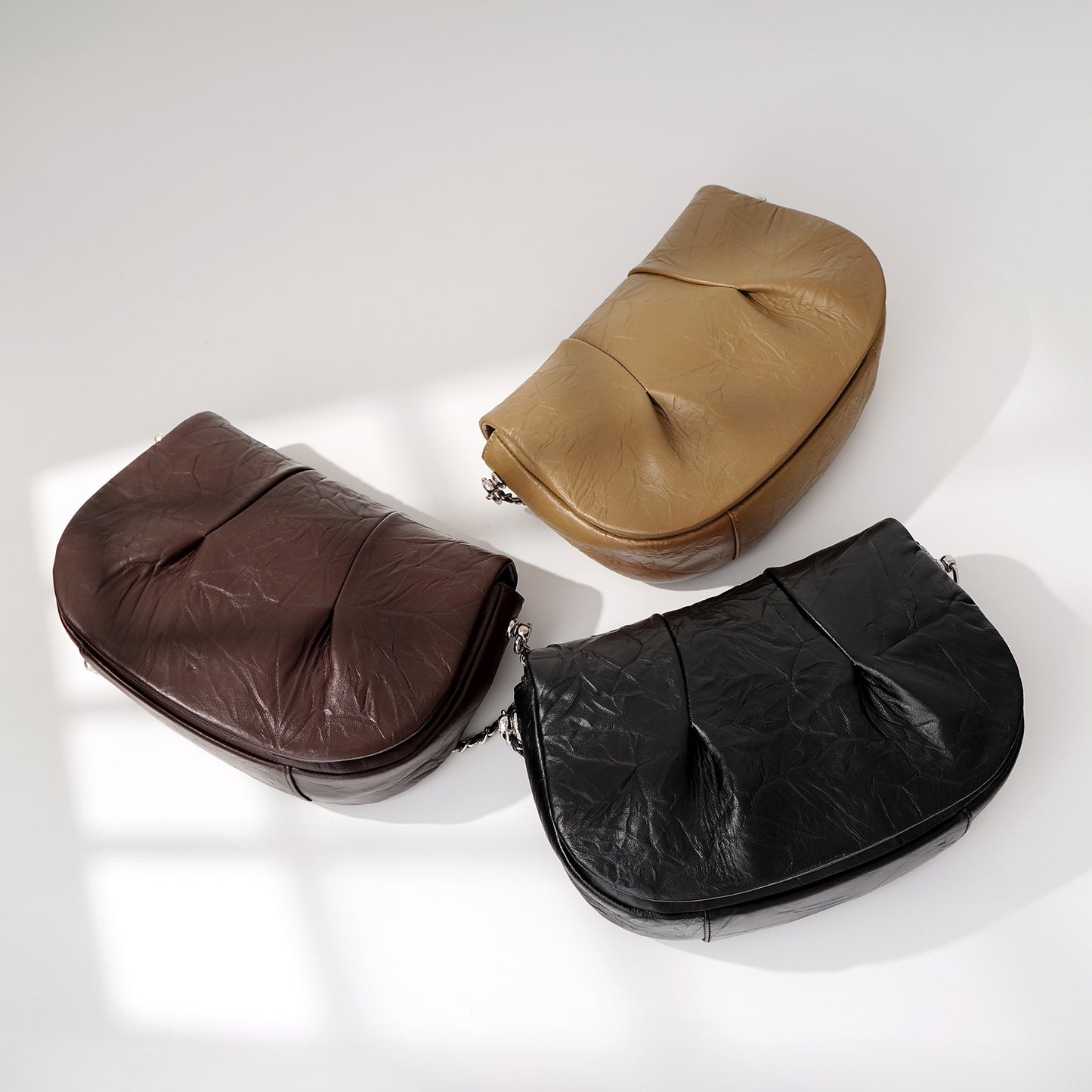 Women's Design Vintage Saddle Fashion Versatile Pleated Bags