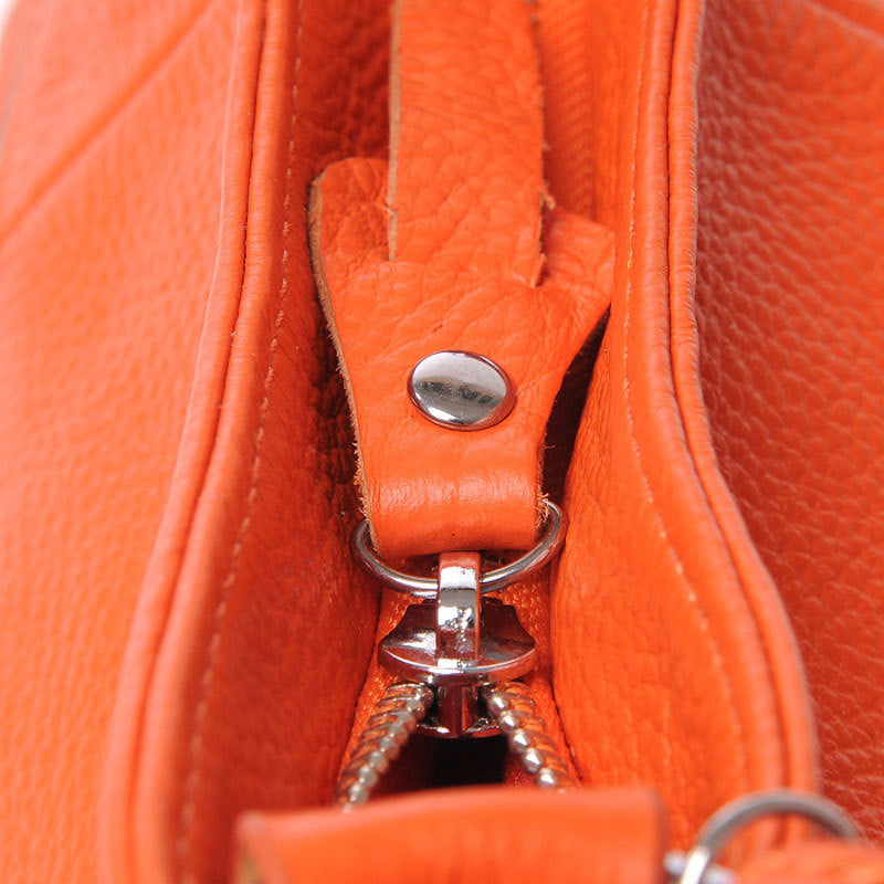 Women's Unique Underarm Cowhide Fashion Leather Shoulder Bags