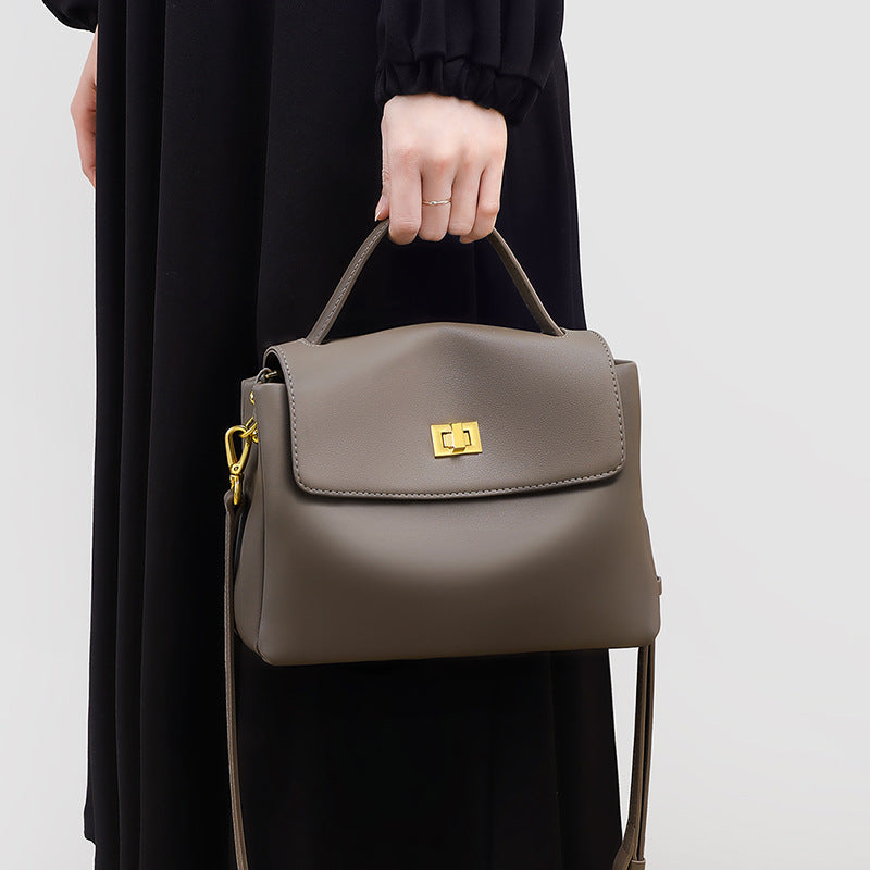 Women's High-grade Genuine Leather Portable Commuter Mother Bags