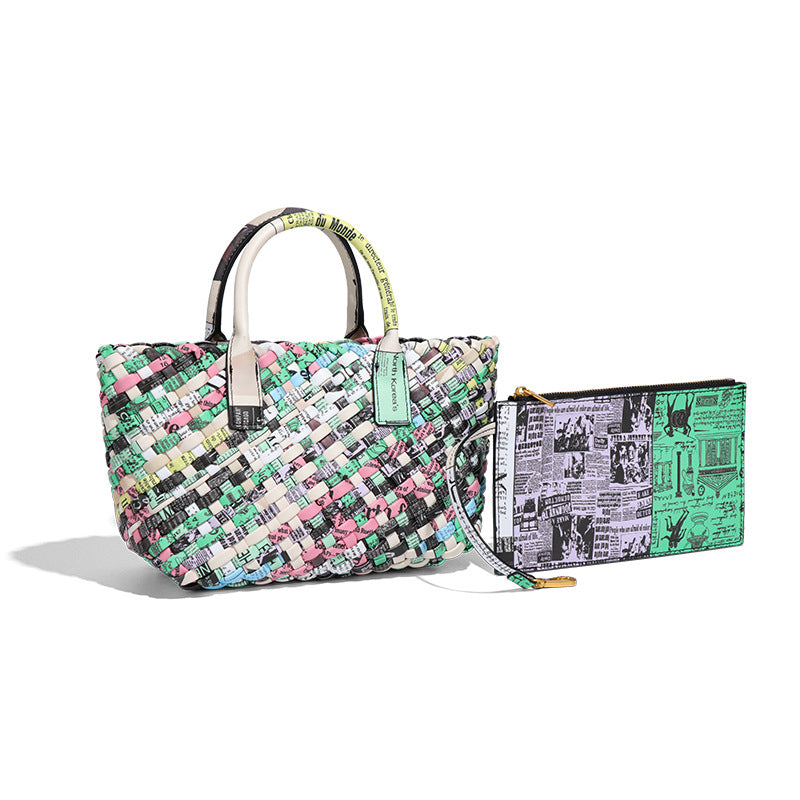 Women's Woven Vegetable Basket Portable Trendy Wild Niche Shoulder Bags