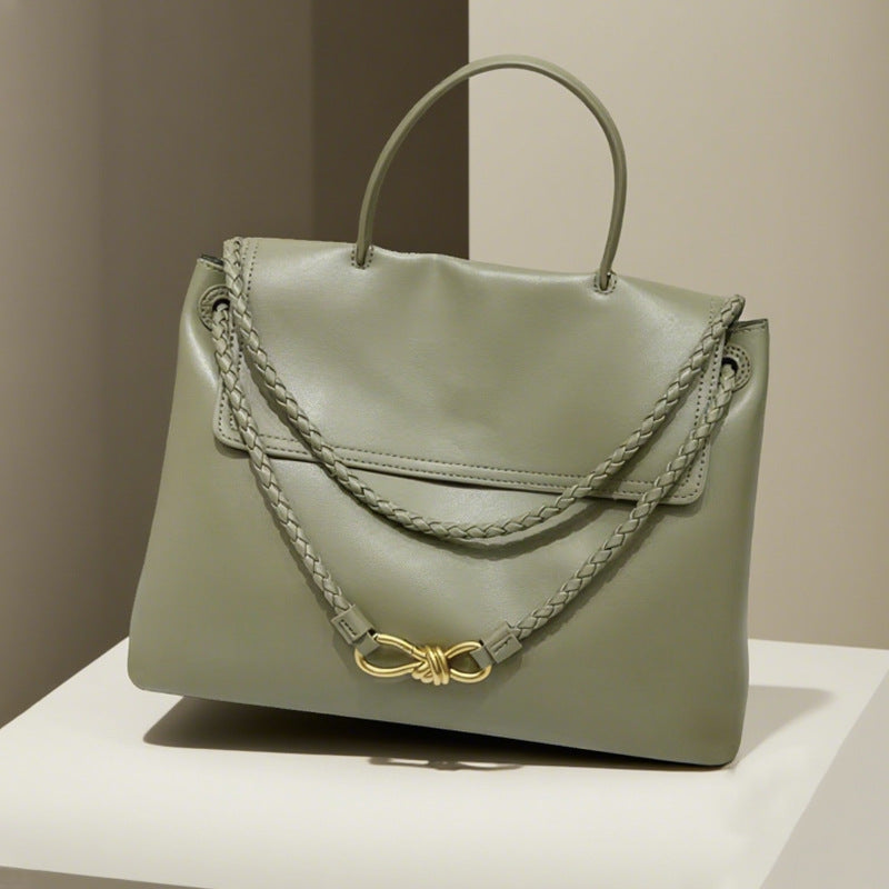 Cool Fashion Bow Gold Genuine Leather Buckle