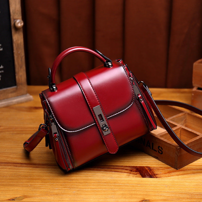 Women's Mature Elegant Retro Fashion Portable Soft Shoulder Bags