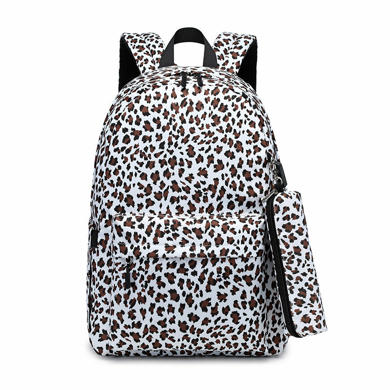 Versatile Trendy Three-piece Canvas Printed Female Backpacks
