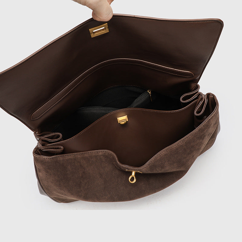 Women's Leather High-grade Retro Large Capacity Commuter Bags