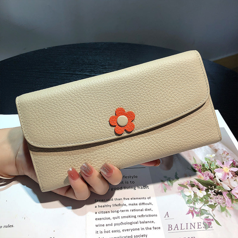 Women's Comfortable Long Genuine Leather Fashion Ladies Wallets