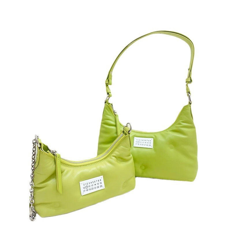 Women's Selection Fashion Sheepskin Underarm Soft Cloud Handbags