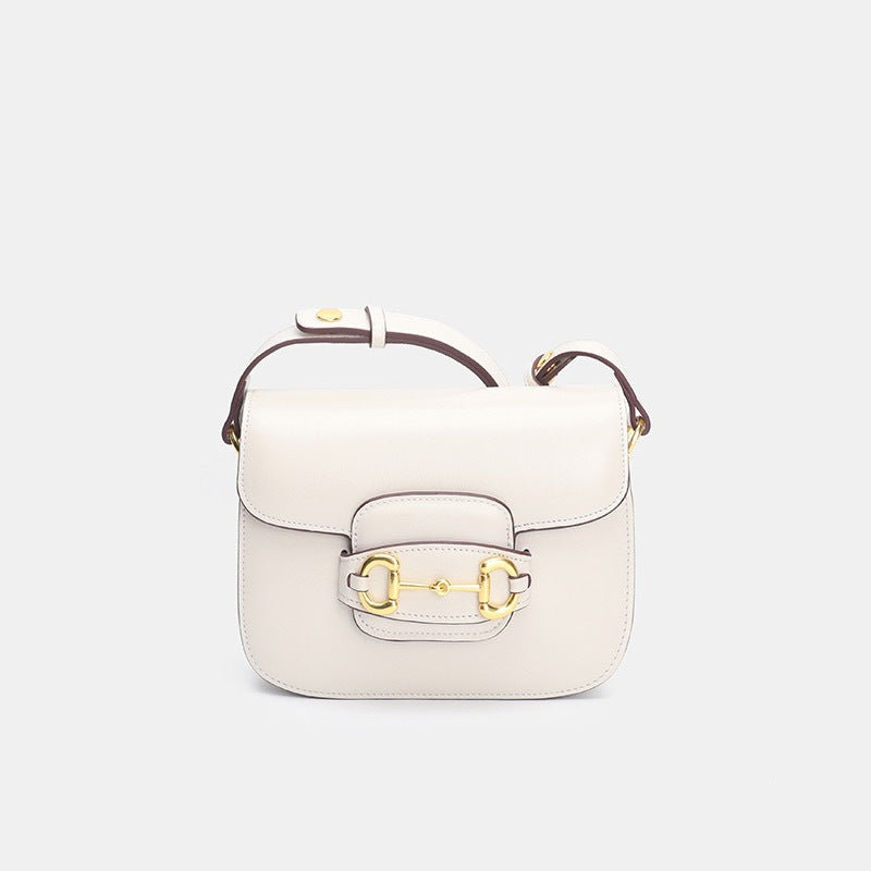 Women's Underarm High-grade Design Simple Saddle Genuine Crossbody Bags
