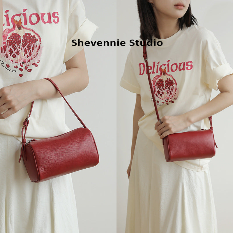 Unique Women's Round Fashion Pen Layer Handbags