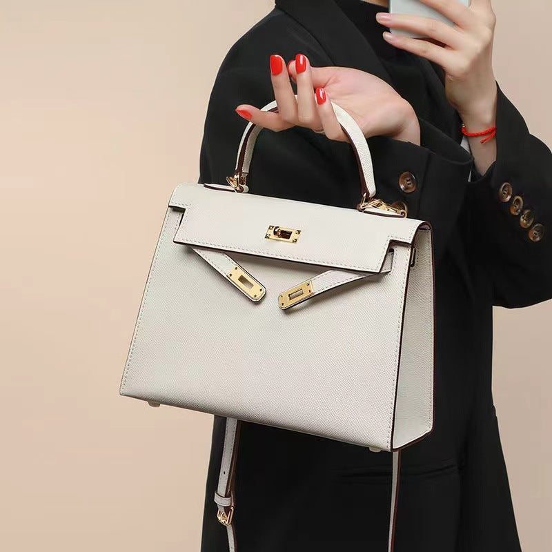 Women's Summer Versatile Genuine Leather Kelly Shake Shoulder Bags