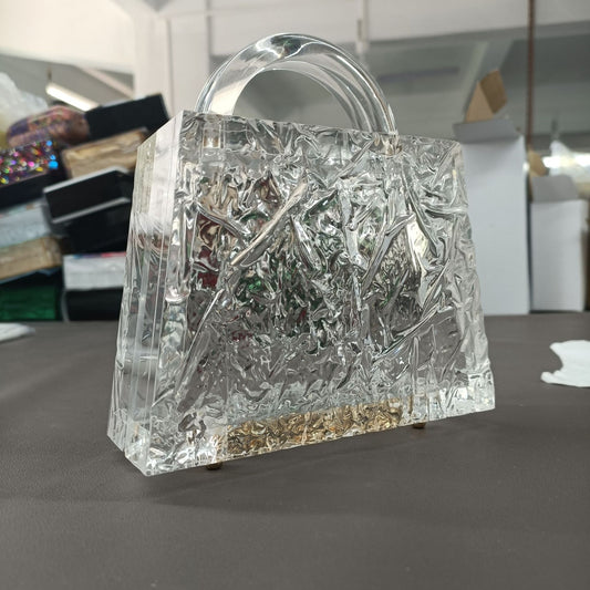 Women's Dinner Ice Crack Transparent Acrylic Evening Bags