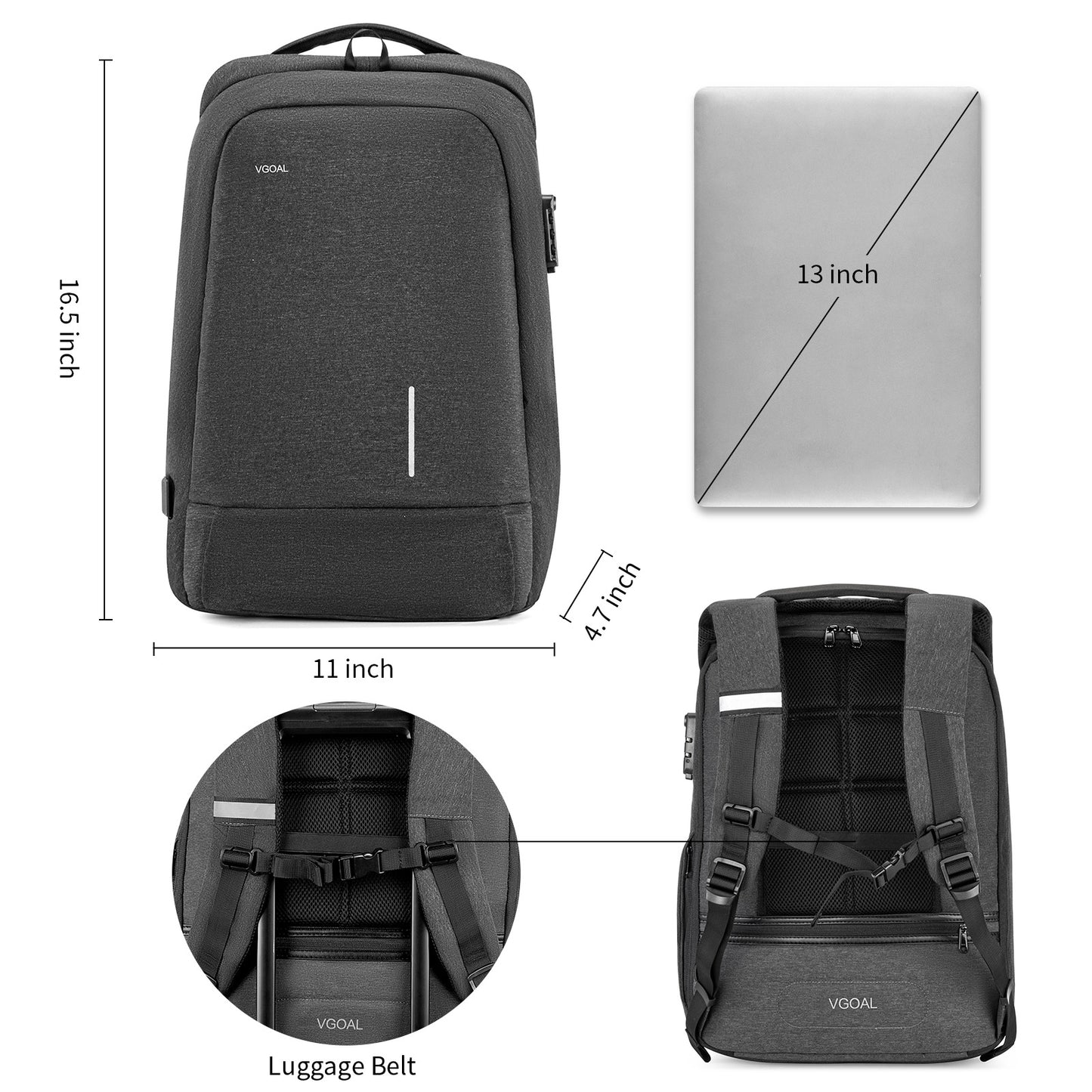 Glamorous Business Reflective Simple Notebook Computer Backpacks