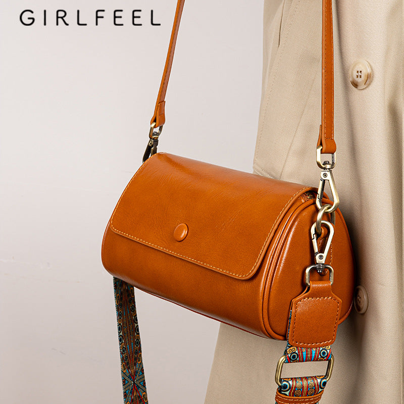 Women's High-grade Retro Vegetable Tanning Leather Genuine Bags