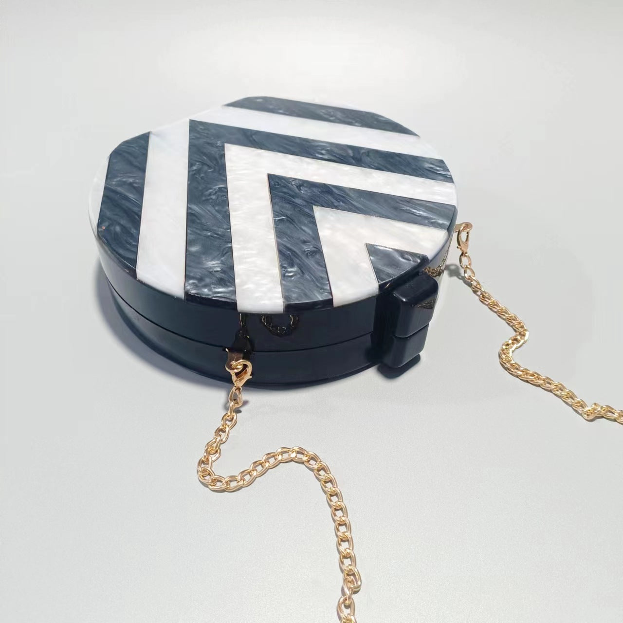 Women's Summer Dinner Retro Splicing Trendy Acrylic Evening Bags