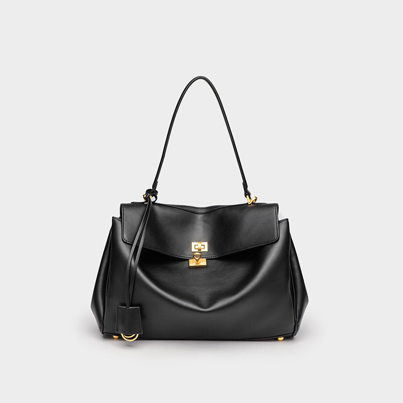 Women's Style Vintage Black Gold Large Capacity Handbags