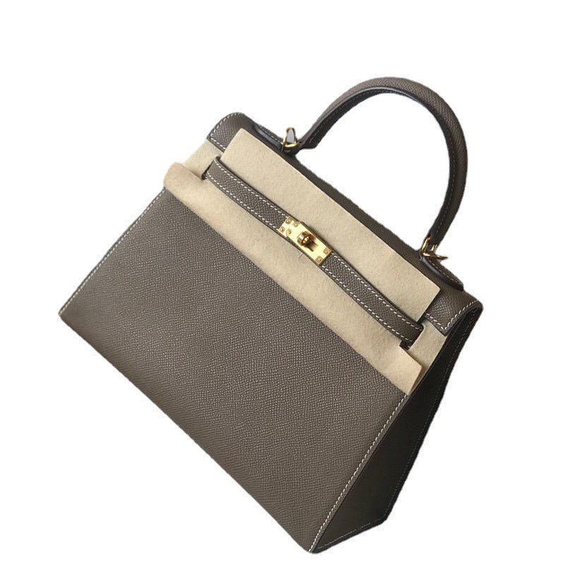 Women's Kelly Hand Palm Pattern Leather Portable Lock