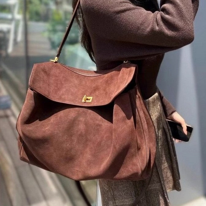 Women's Style Cowhide Large Capacity High Sense Crossbody Bags