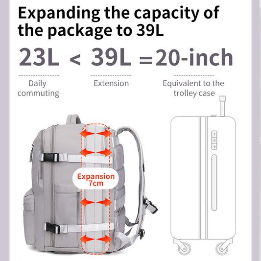 Women's & Men's & Expansion Simple Leisure Large Capacity Backpacks