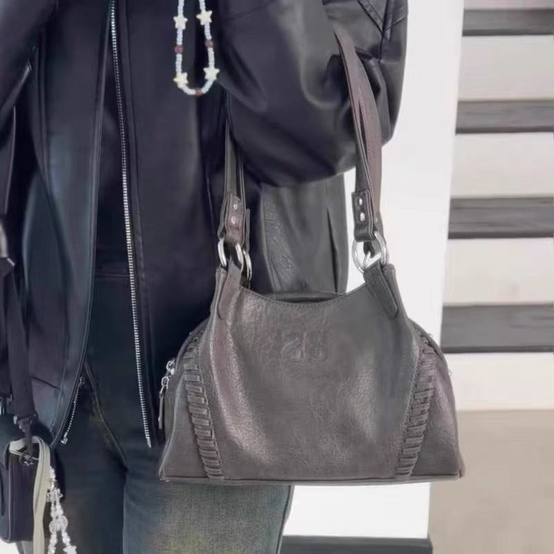 Unique Elegant Hobo Leather Motorcycle Underarm Backpacks