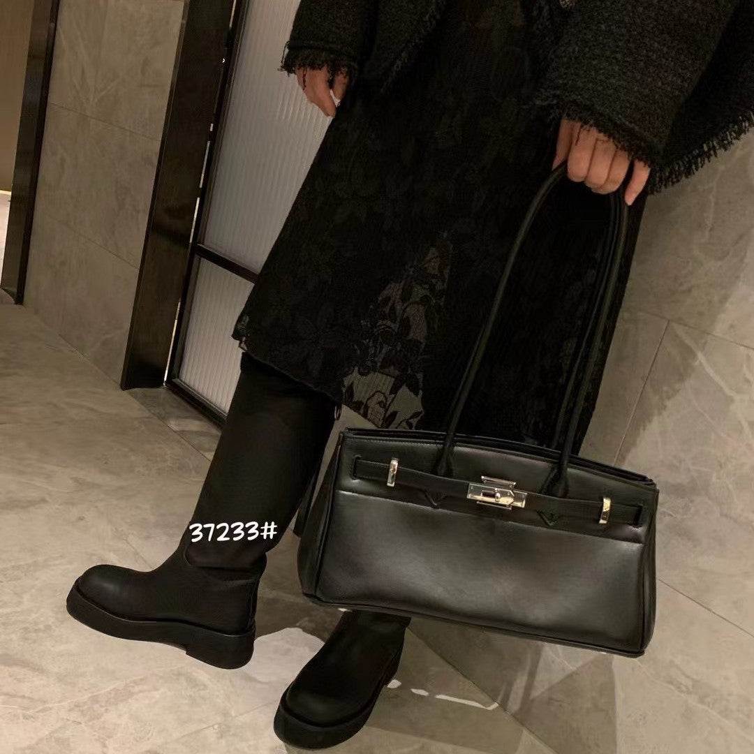 Women's Underarm Long Portable Kelly Leather Crossbody Bags