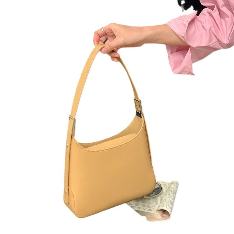 Women's White Female Temperament Underarm High Sense Simple Armpit Bags