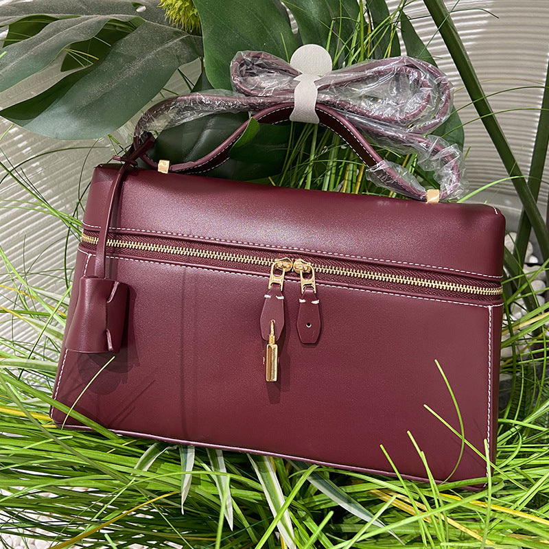 Charming Cowhide Lunch Box Portable Fashion Shoulder Bags