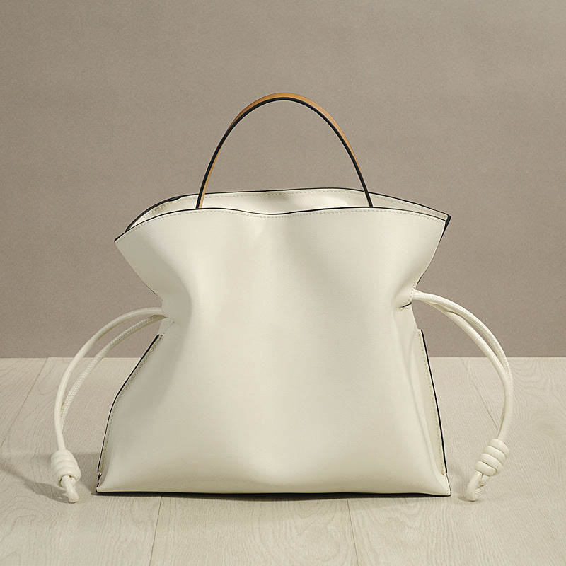 Women's Genuine Leather Soft Cowhide Drawstring Lucky Crossbody Bags