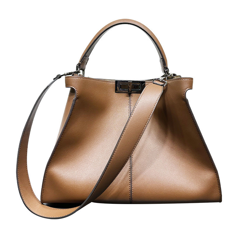 Women's Leather Fashionable Large Capacity With Cat Handbags