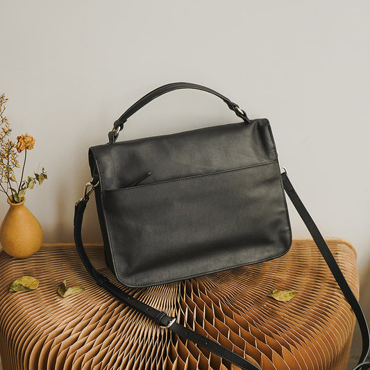 Women's Leather Vintage Simple First Layer Cowhide Handbags