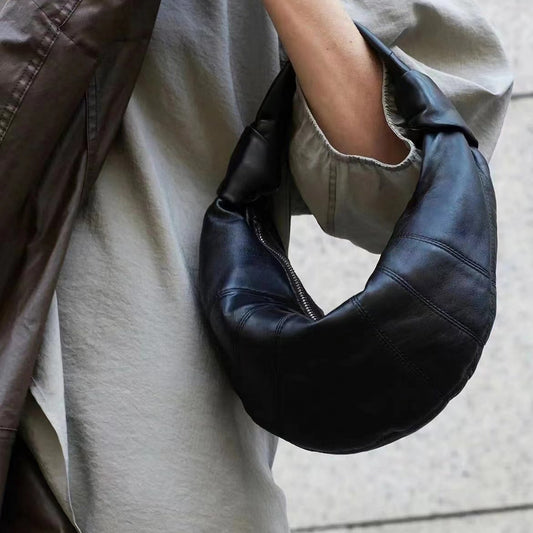 Women's Trendy Horn Underarm Leather Portable Tribute Shoulder Bags