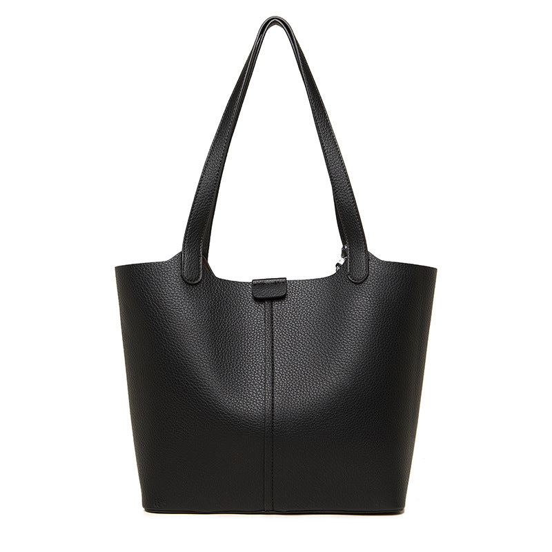 Women's Leather Pattern Commuter Big Trendy Fashion Elegant Mother Shoulder Bags
