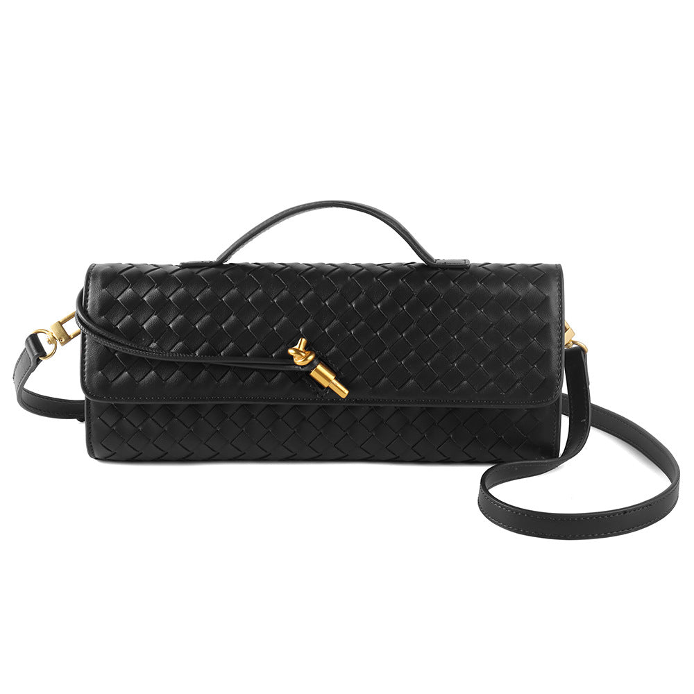 Popular Woven Dinner Baguette File Horizontal Handbags