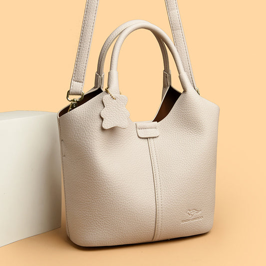 Carrying Vegetable Basket Leather Pattern High Goods Textured Handbags