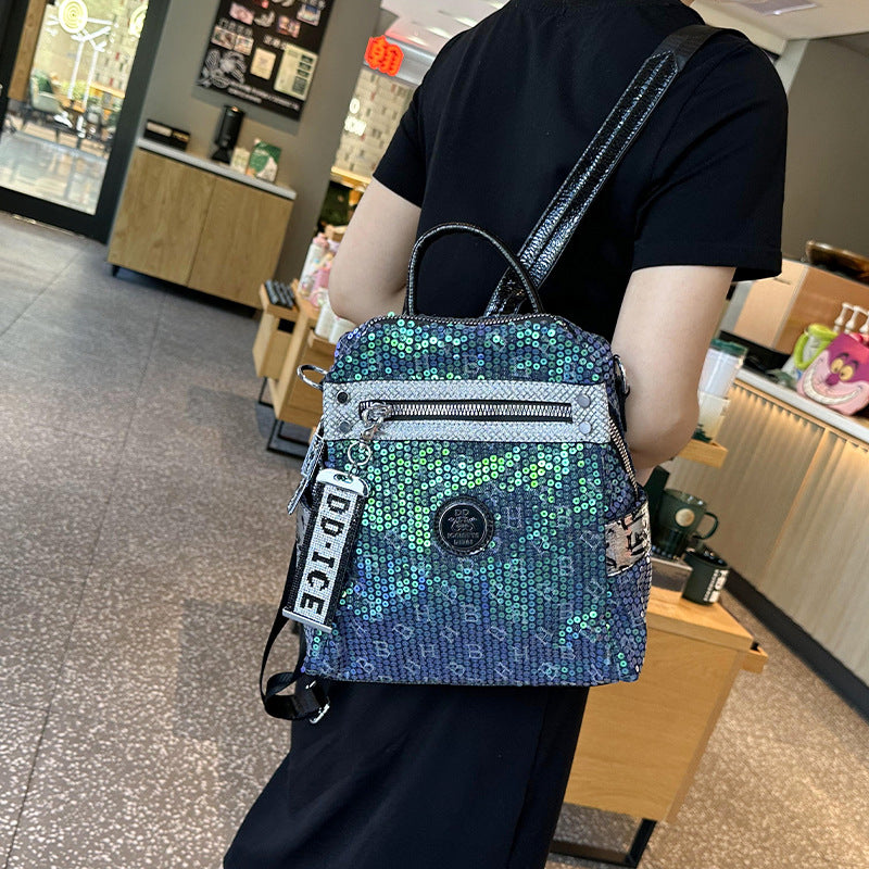 Women's High Sense Sequin Large Capacity Backpacks